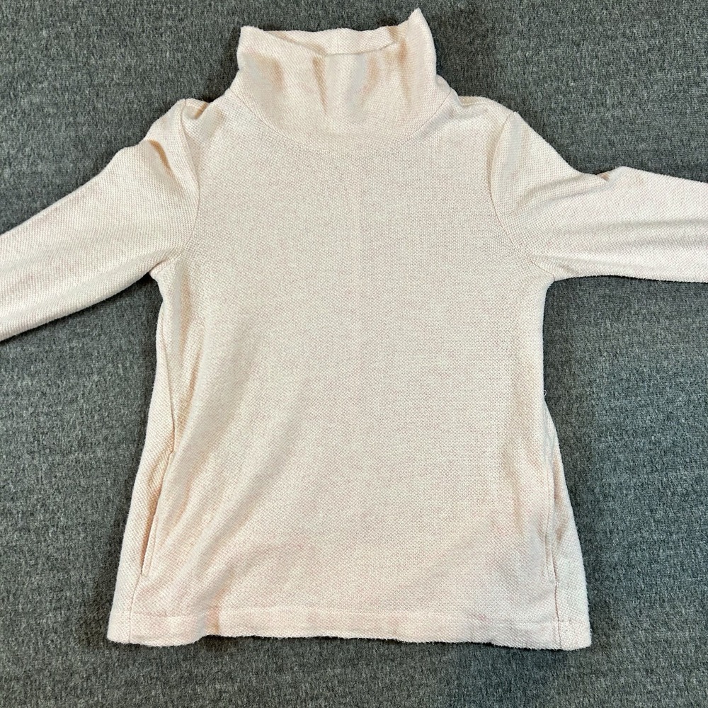 J Crew Wool Blend Sweater‎ Womens Medium Pink Turtleneck Long Sleeve Pullover